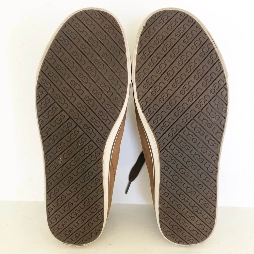 UGG Vanowen Nubuck Leather Lace Up Brown Shoes Sneakers - Picture 13 of 13